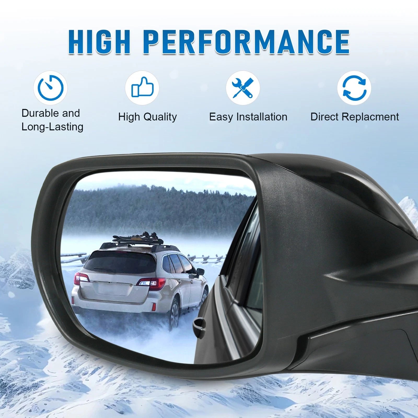 Driver Side Mirror for Honda CR-V (2017-2022) Black