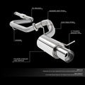 Catback Exhaust Pipe 2.25" for Eclipse 3G V6 (1995–1999) - 4" Muffler Tip