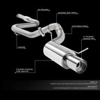 Catback Exhaust Pipe 2.25" for Eclipse 3G V6 (1995–1999) - 4" Muffler Tip