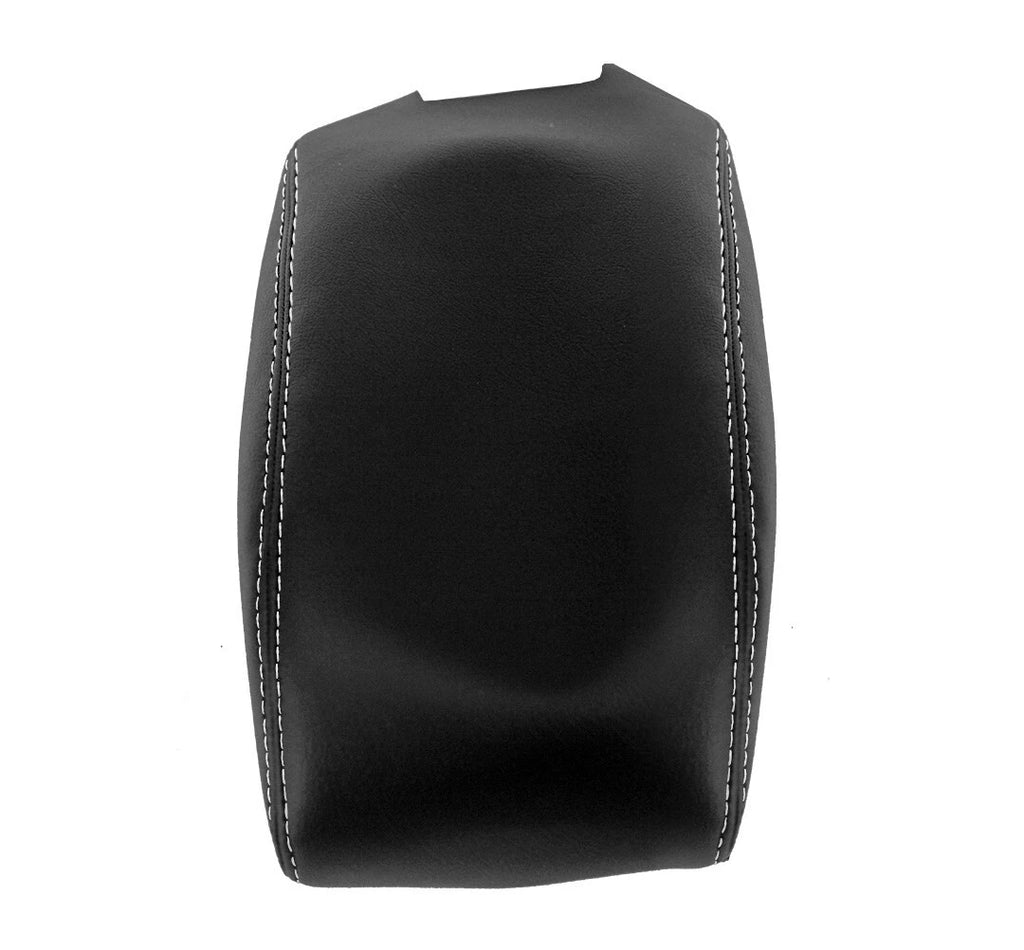 Leather Console Armrest Cover for Jeep Wrangler (2011–2017) White Stitch