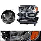 Headlight for Silverado 1500 (2019–2020) Driver/Left Side Clear Housing