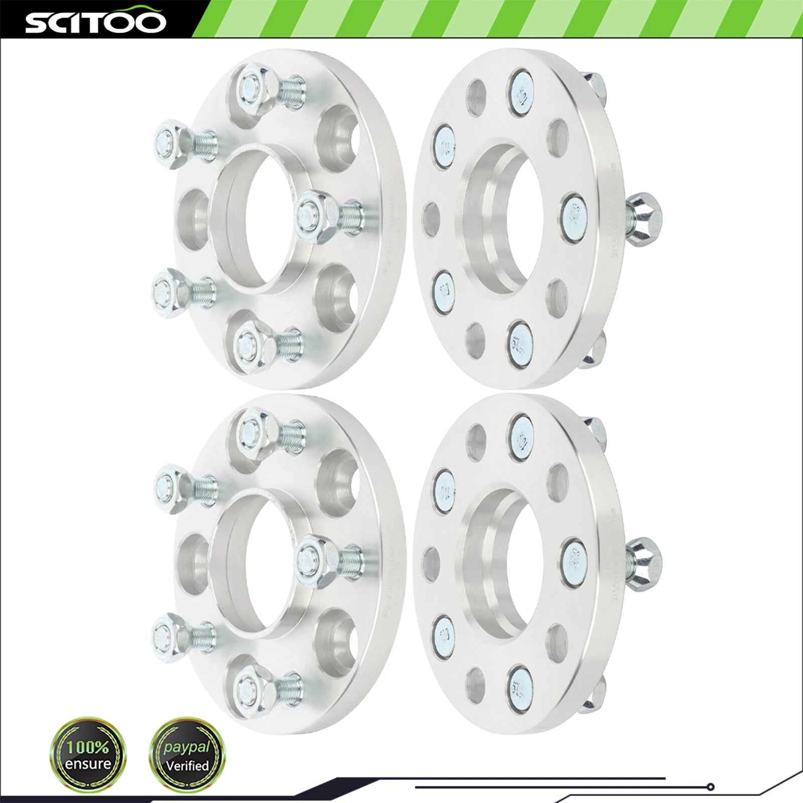 Set of 4 Hubcentric Wheel Spacers 15mm 5x4.5 for Infiniti G35 G37 Q60 Nissan 370
