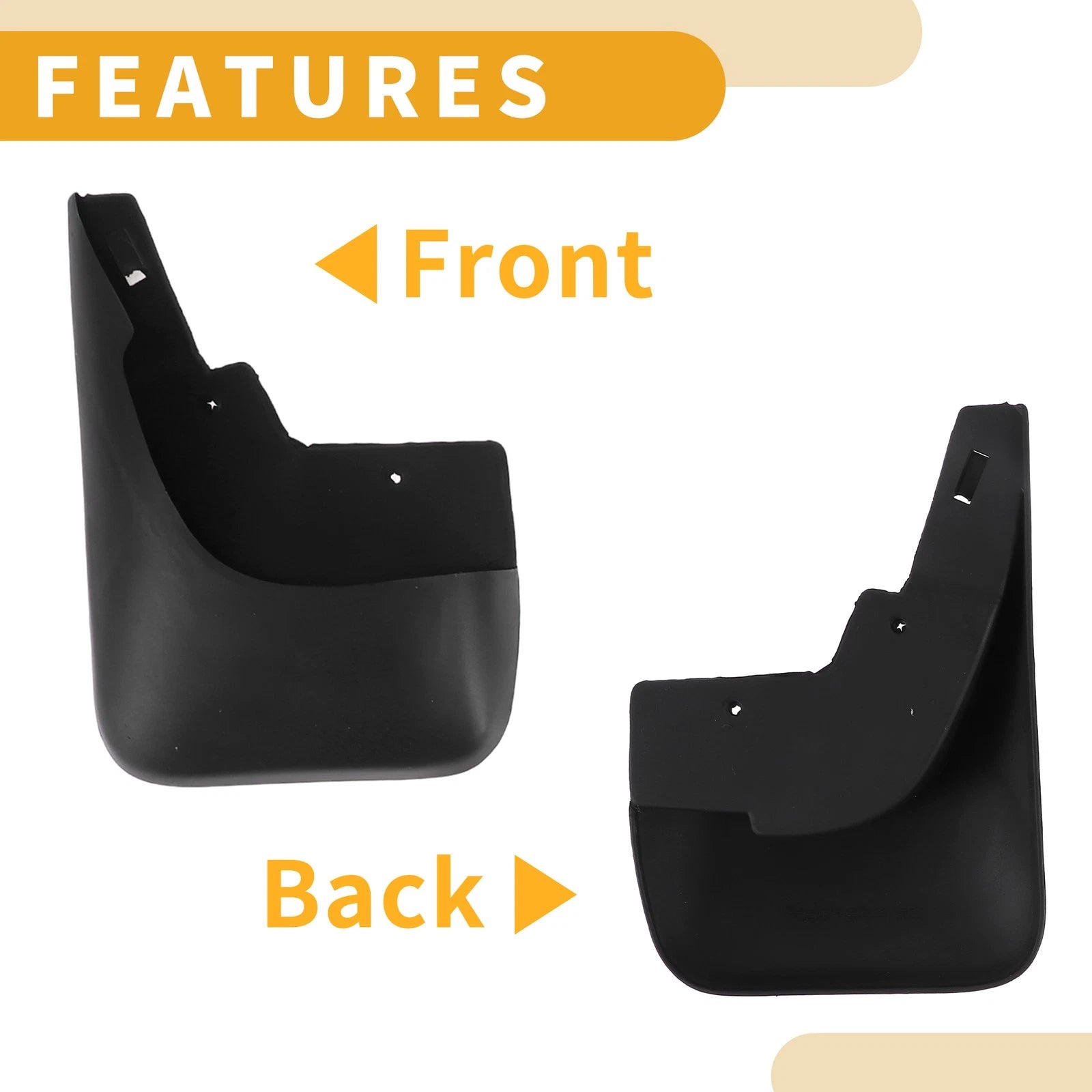 Mud Flap Splash Guard Set for Ford Fiesta (2005–2008)