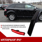 Set of 2 Black Lens Red LED Rear Bumper Side Marker Lights for Lincoln MKX