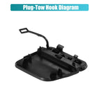 Rear Bumper Tow Hook Cap for Mercedes E-Class (2017–2023) No.A2138853701 Unpainted Black