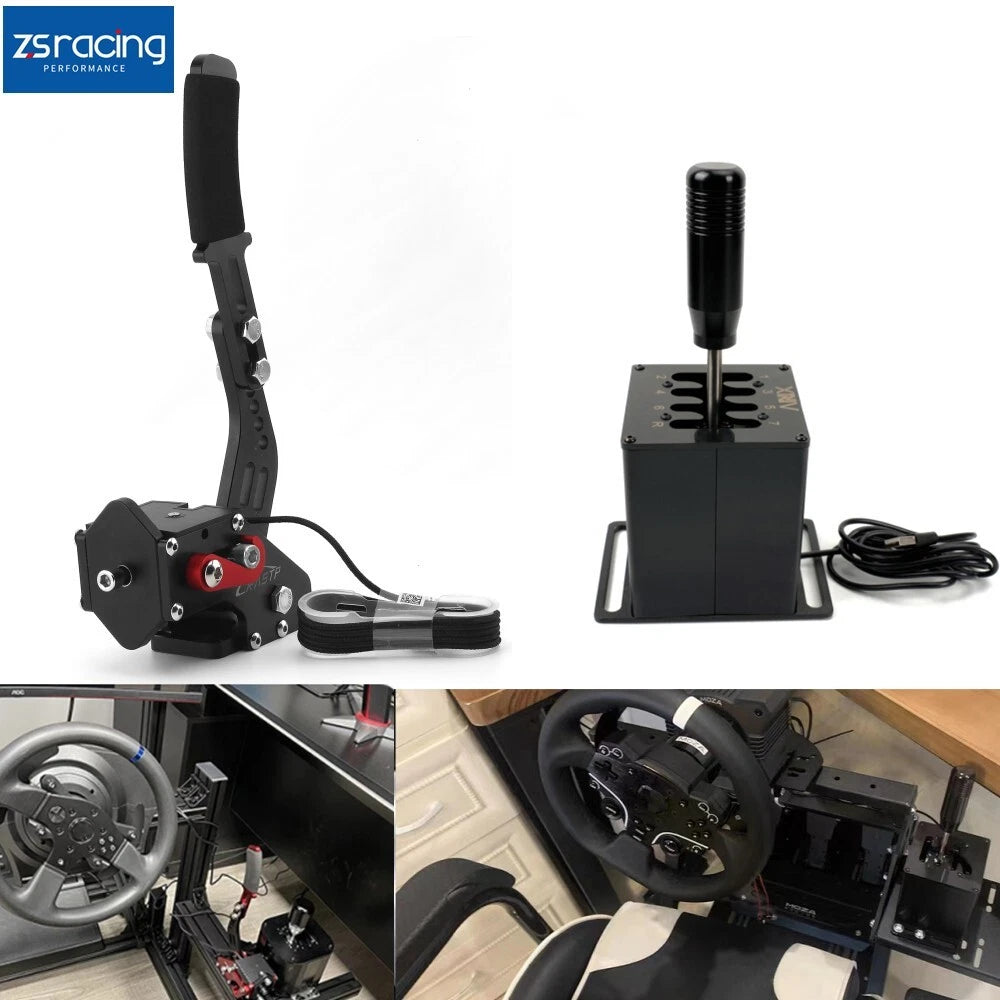 PC USB simulator shifter handbrake + H-shifter gearshift for G29 G27 G920 T300RS