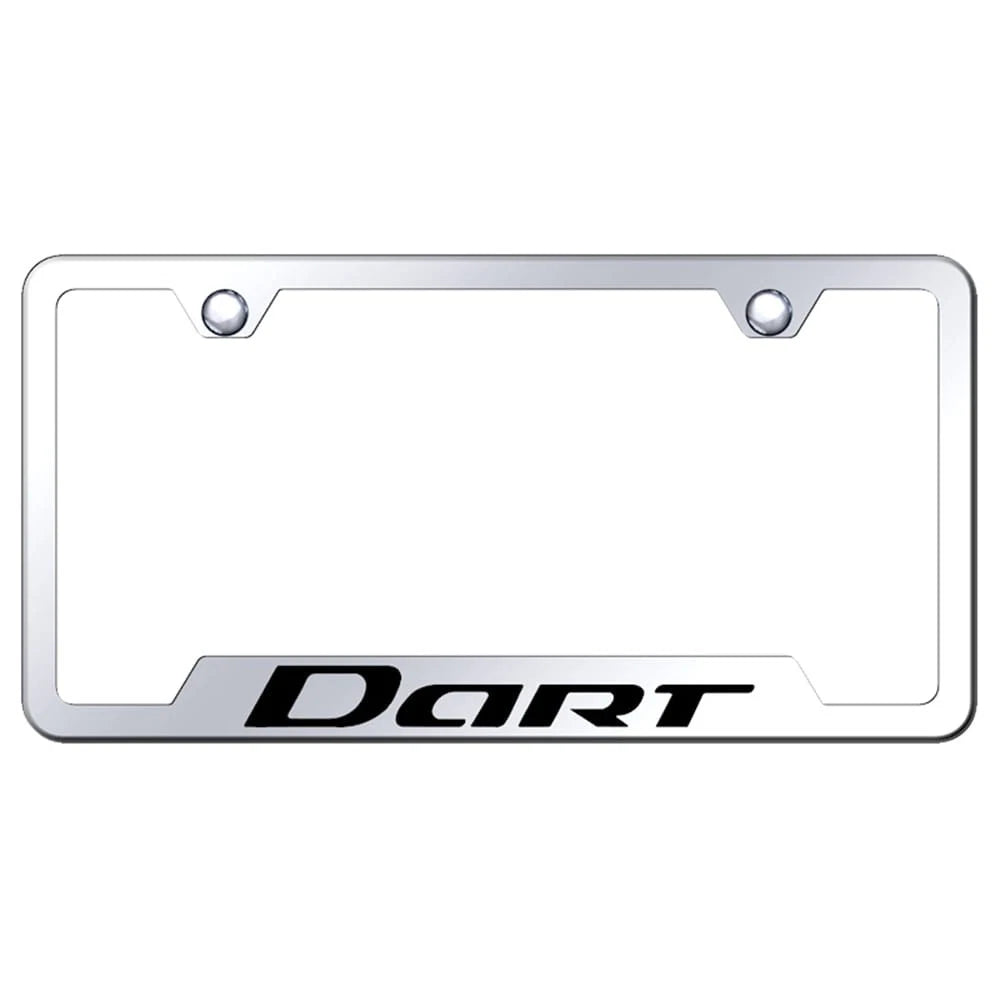 Stainless Steel Cut-Out License Plate Frame - Officially Licensed for Dodge Dart