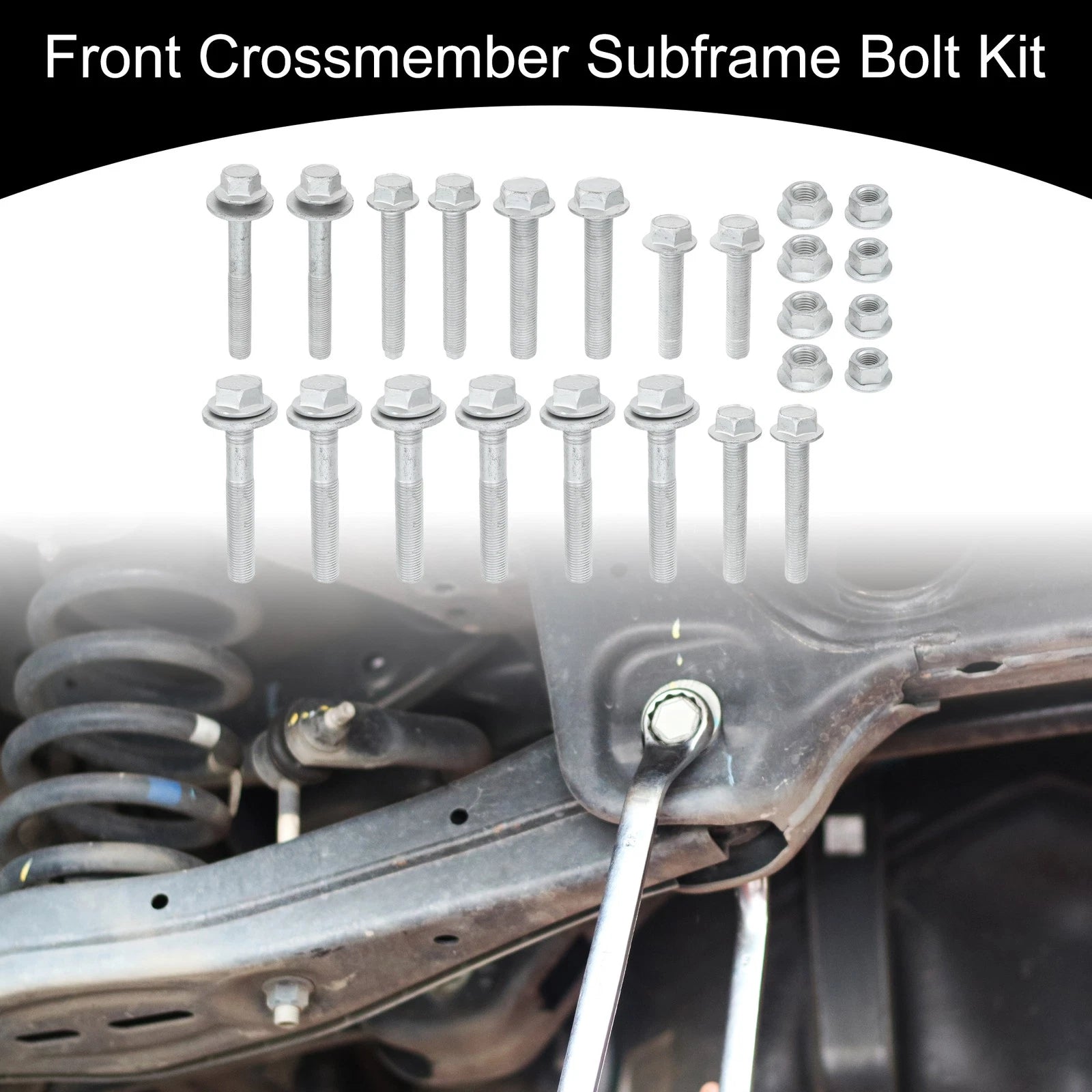 Set of 4 Front Crossmember Subframe Bolts No.68211659AA for Dodge Caliber (2007–2012)