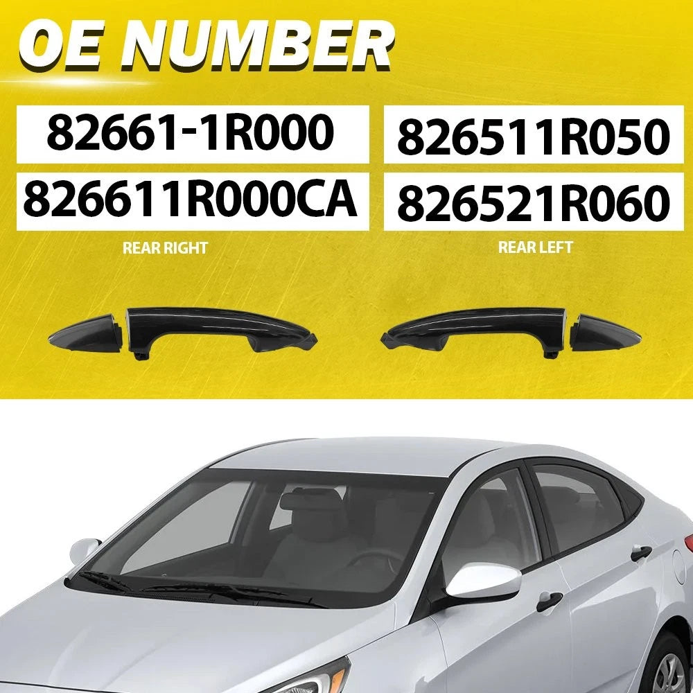 Rear Exterior Outer Door Handle Set for Hyundai Accent (2012–2017) 82651-1R0500