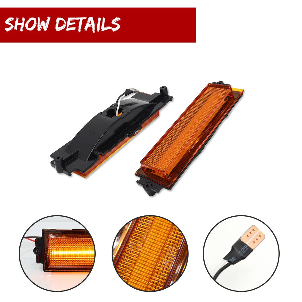 Full LED Amber Front Side Marker Signal Light for Chevy Monte Carlo SS (1981–1988)