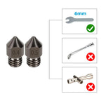 10Pcs Hardened Steel Nozzle for Creality CR-10 Ender 3 Pro 5 Series