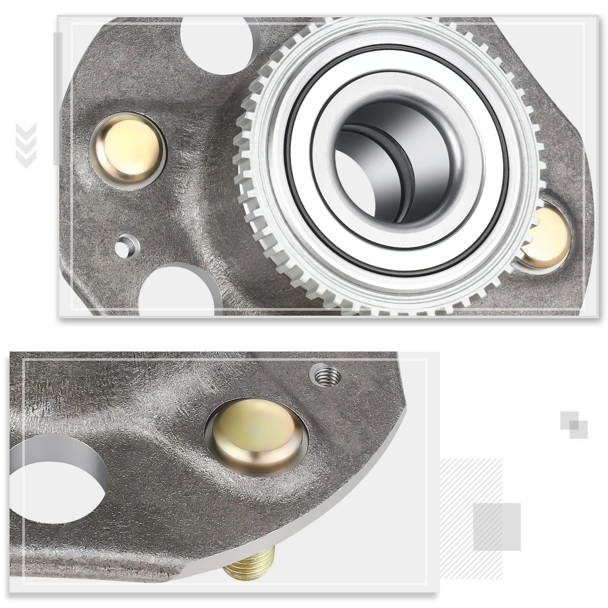 Rear Wheel Hub Bearing Assembly +4 Studs for Honda Accord (1998–2002)