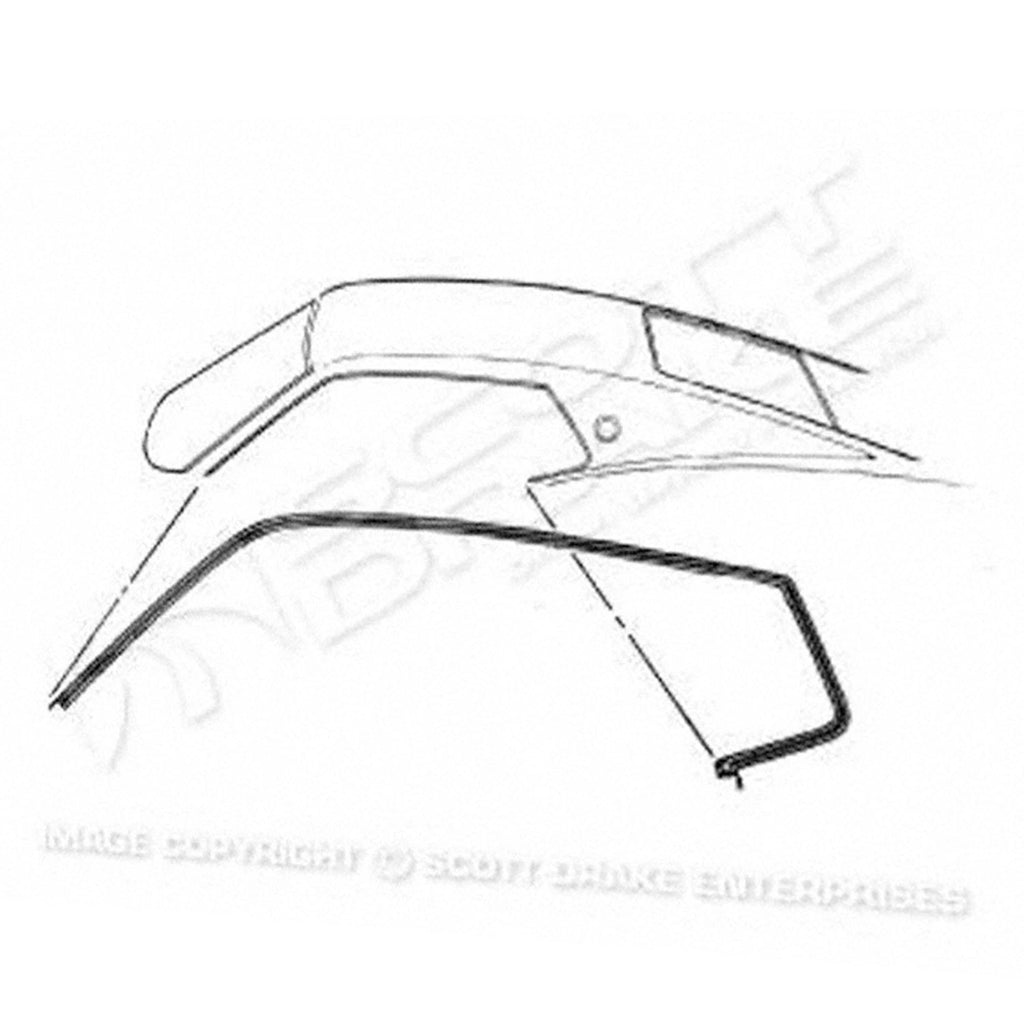 Roof Rail Weatherstrip Replacement Pair for Lexus RX (2009–2015)