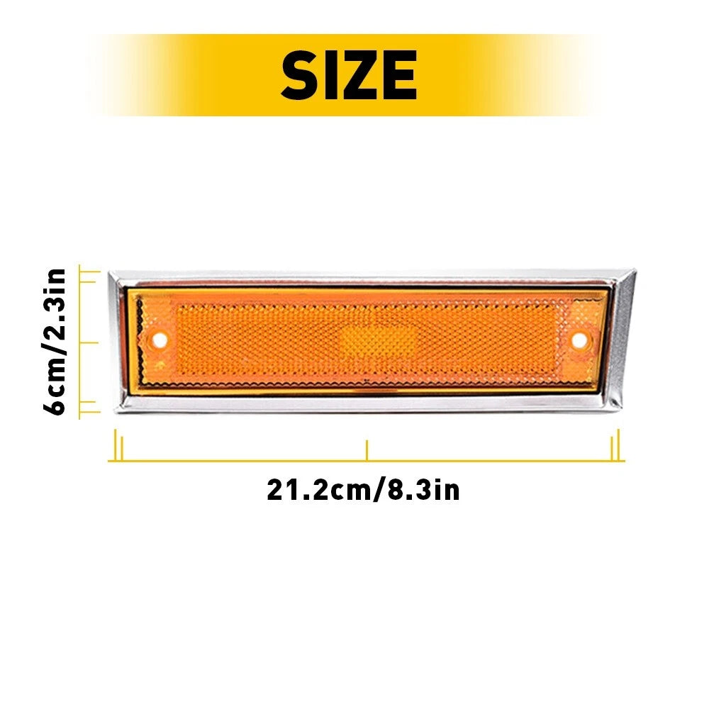 Amber Lens Front Side Marker Lights for Chevrolet GMC Suburban (1981–1986)