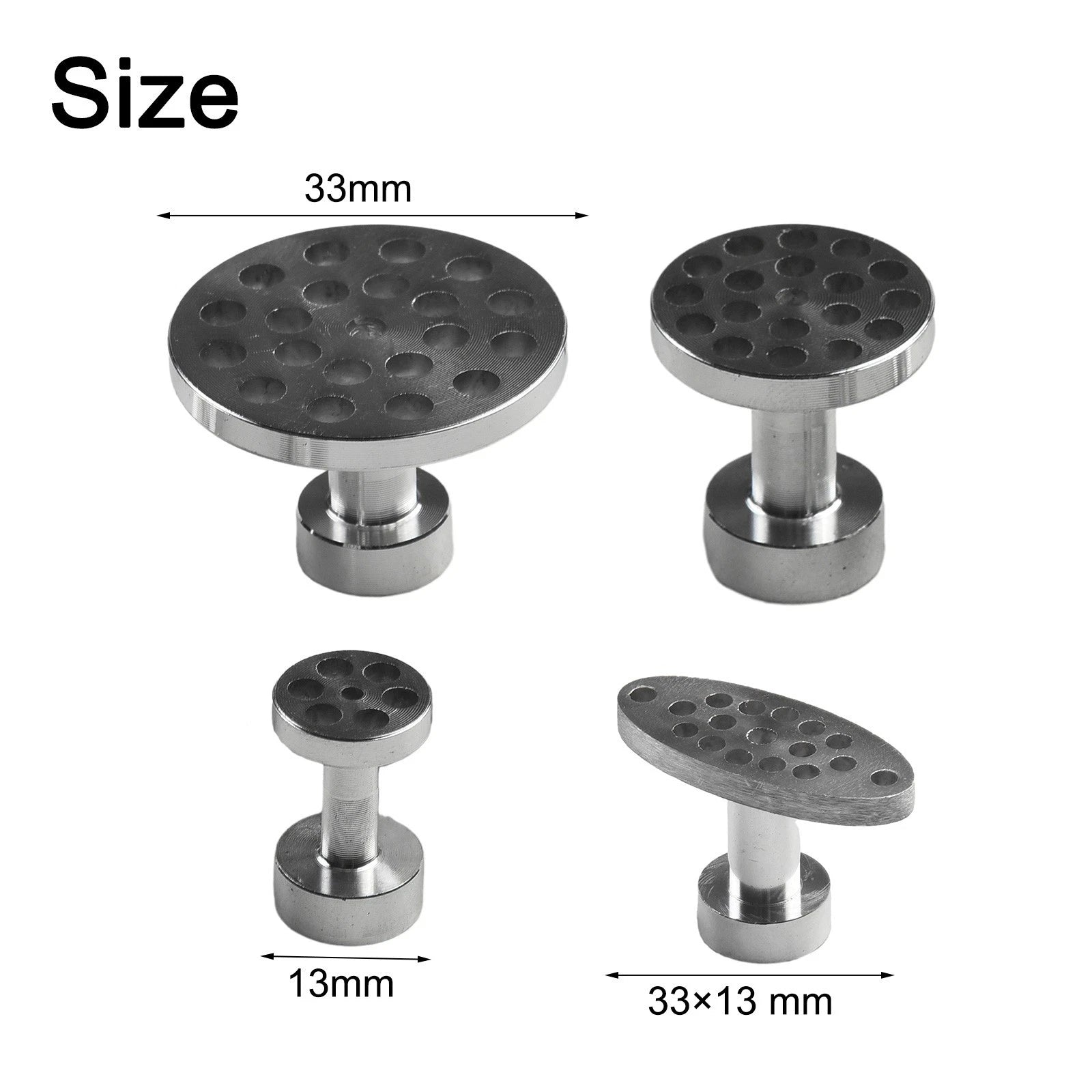 Set of 4 Car Dent Repair Aluminum Puller Tabs for Any Vehicle