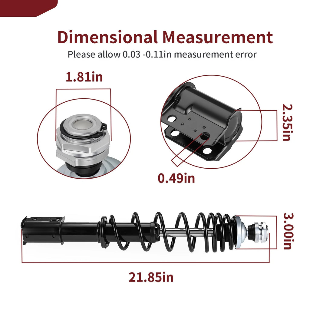 2X Front Shocks for Can-Am Outlander 400 330 (2005–2014)