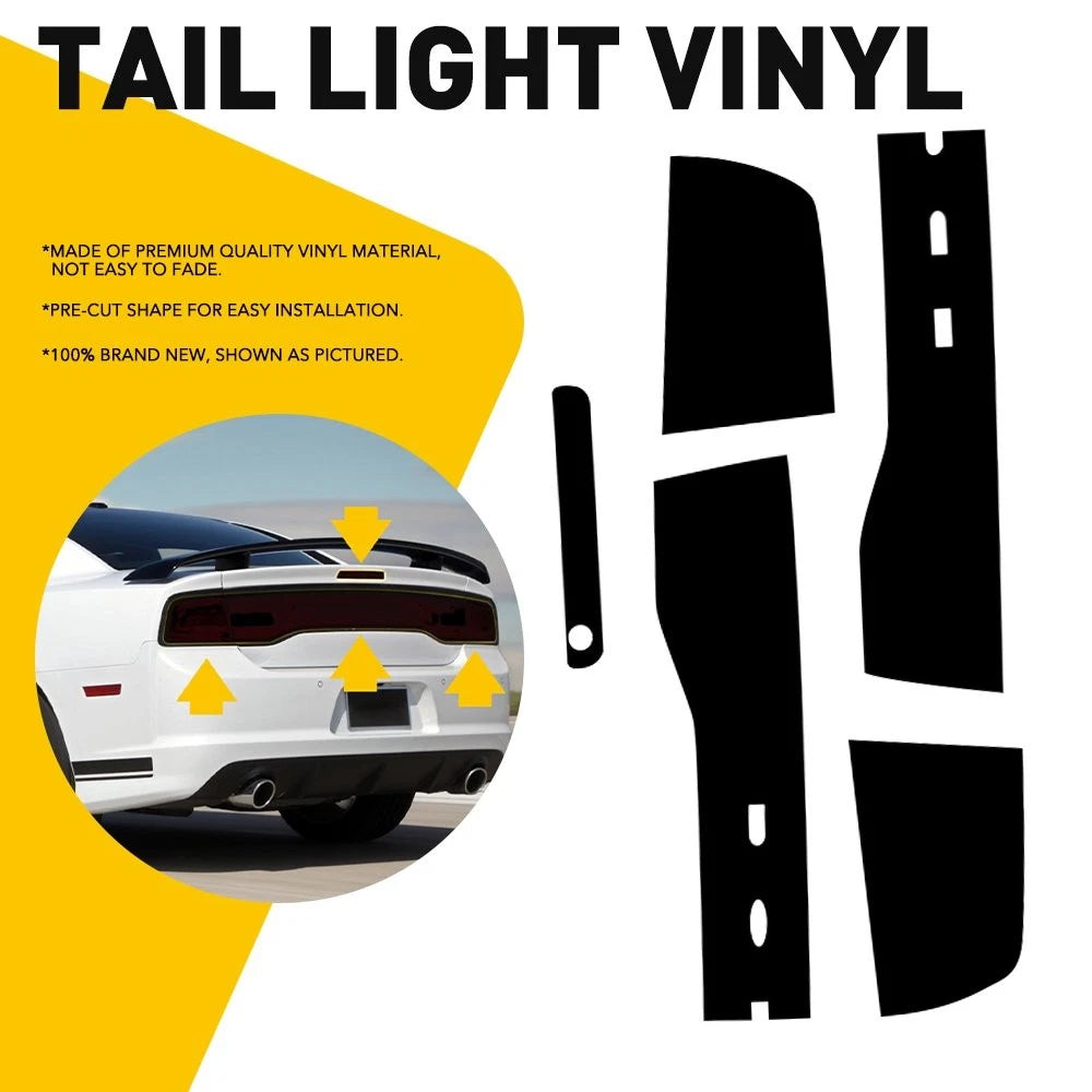 Tail Light Sticker for Dodge Charger (2011–2014) Smoked Vinyl Blackout Film