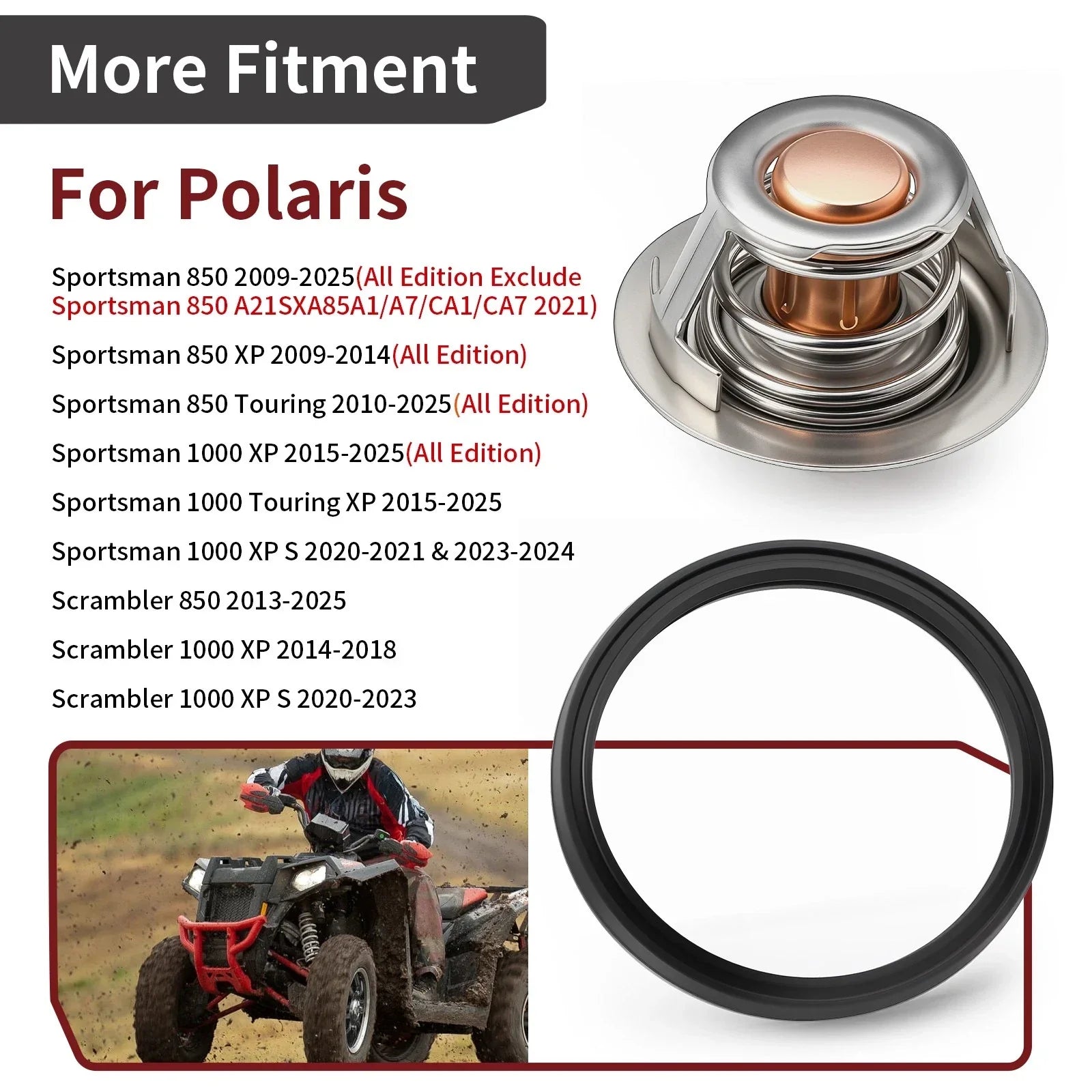 Thermostat w/ O-Ring Polaris Sportsman XP 1000 Touring (2015–2025)