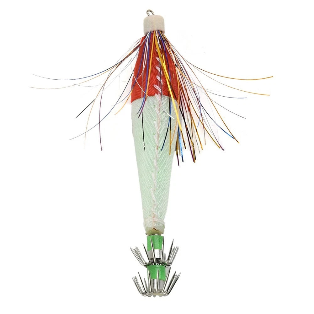 Fishing Lures Squid Hook Jigs Wooden Shrimp 1pc 6g Bait