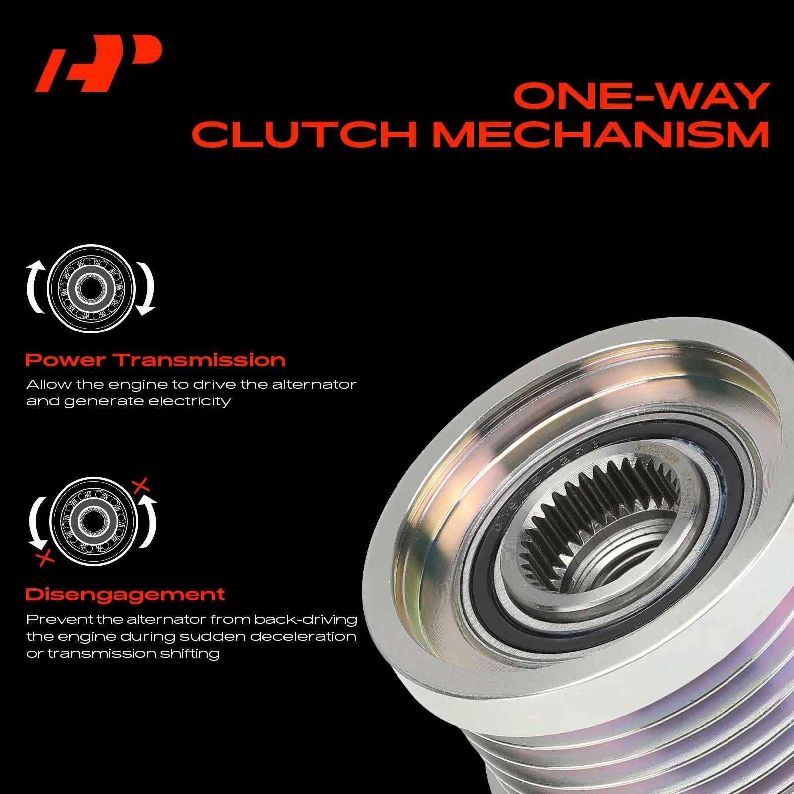 Alternator Clutch Pulley for Nissan Altima Rogue Sentra (2013–2023)