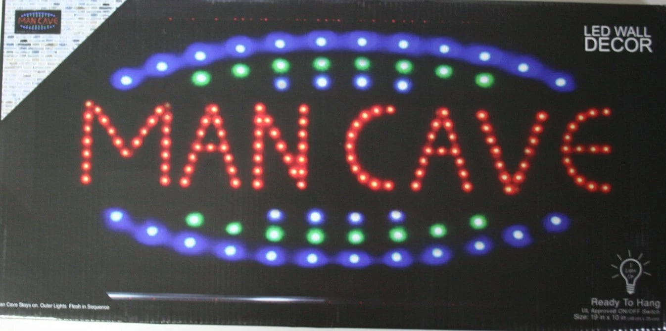 LED Lighted Sign for Man Cave (Home Decor)