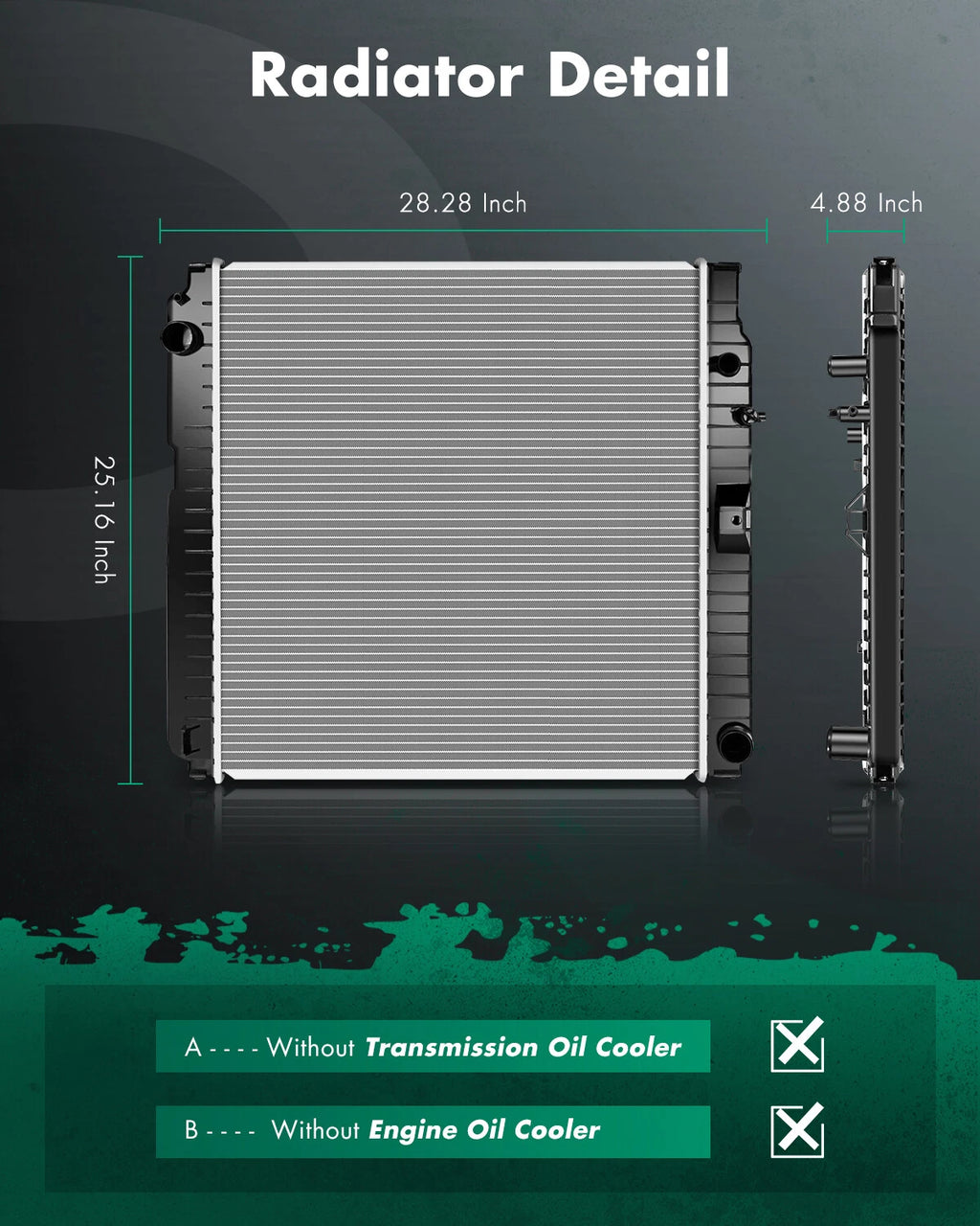 2603 Aluminum Radiator for Lincoln Aviator (2003–2005) 4.6L V8