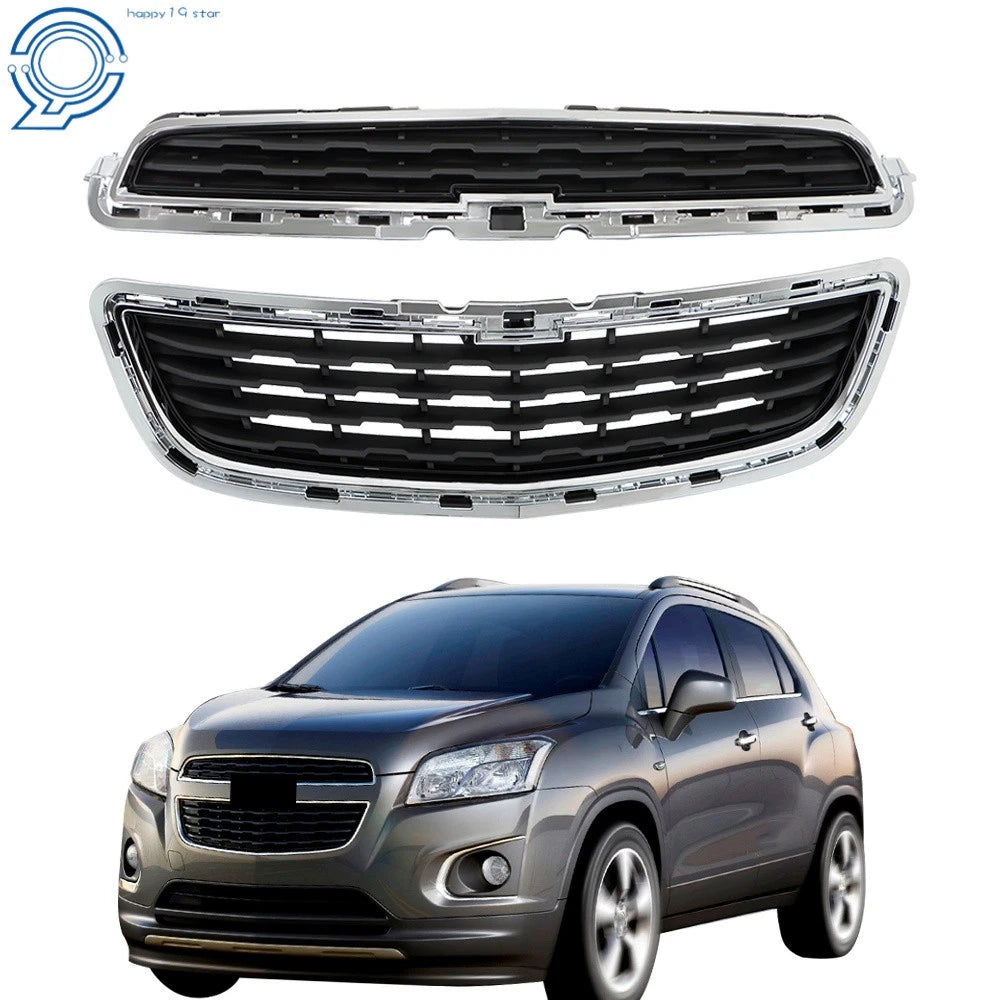 Chrome Front Upper and Lower Grille for Chevrolet Trax (2014–2016)