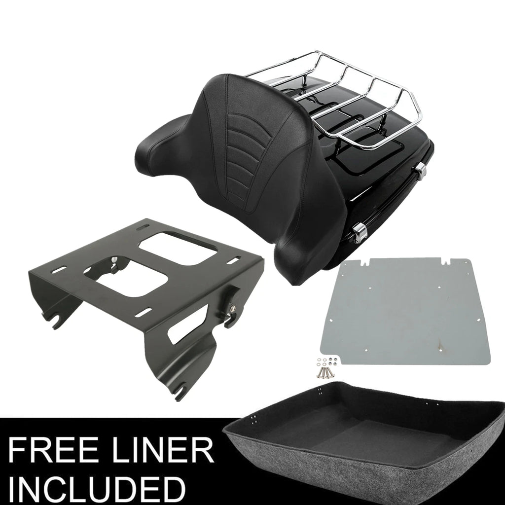 Chopped Trunk Solo Mount Rack Plate for Harley Touring Street Glide (2014–2023)