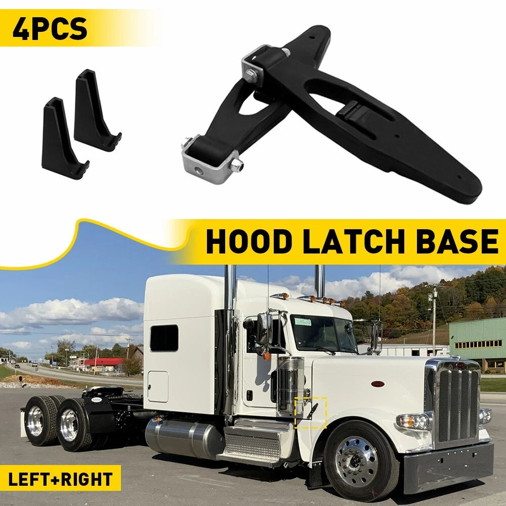 Set of 4 Hood Latch Bases for Peterbilt 357 367 377 378 379 388 389 (L56-0001)