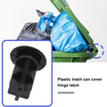 Set of 6 Black Plastic Hinge Pins for Bin Lids (43mm Length, 18mm Diameter)