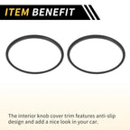 Set of 4 AC Vent Dashboard Decoration Rings for Toyota Tacoma (2016–2021) Black