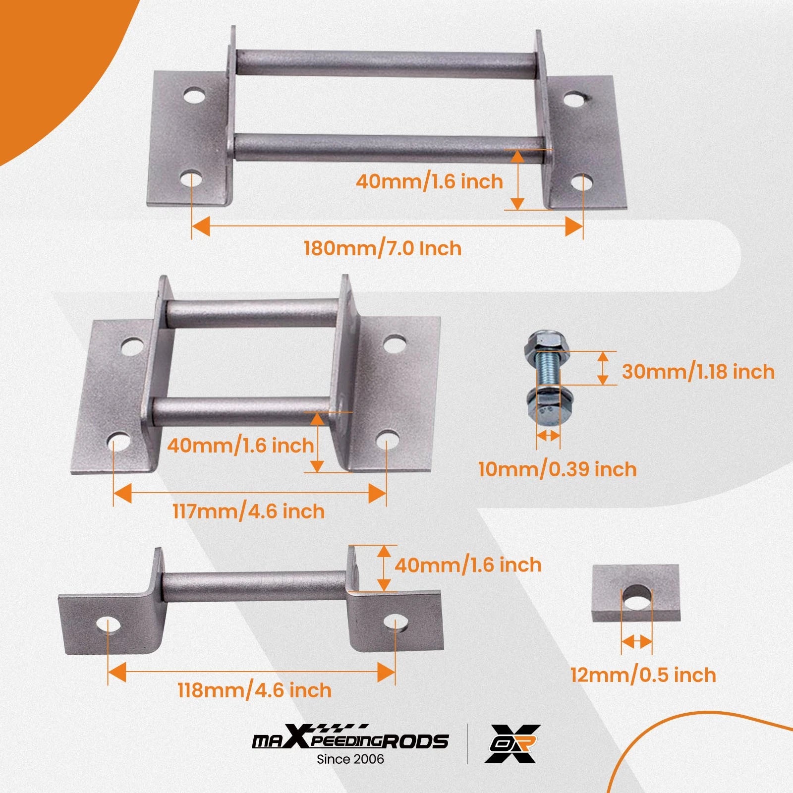 Set of 3rd Row Seat Brackets with Strikers & Bolts for GMC Yukon (2000–2014)