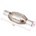 Set of 2 Universal Catalytic Converters with O2 Sensor Port 2.25" Stainless Steel