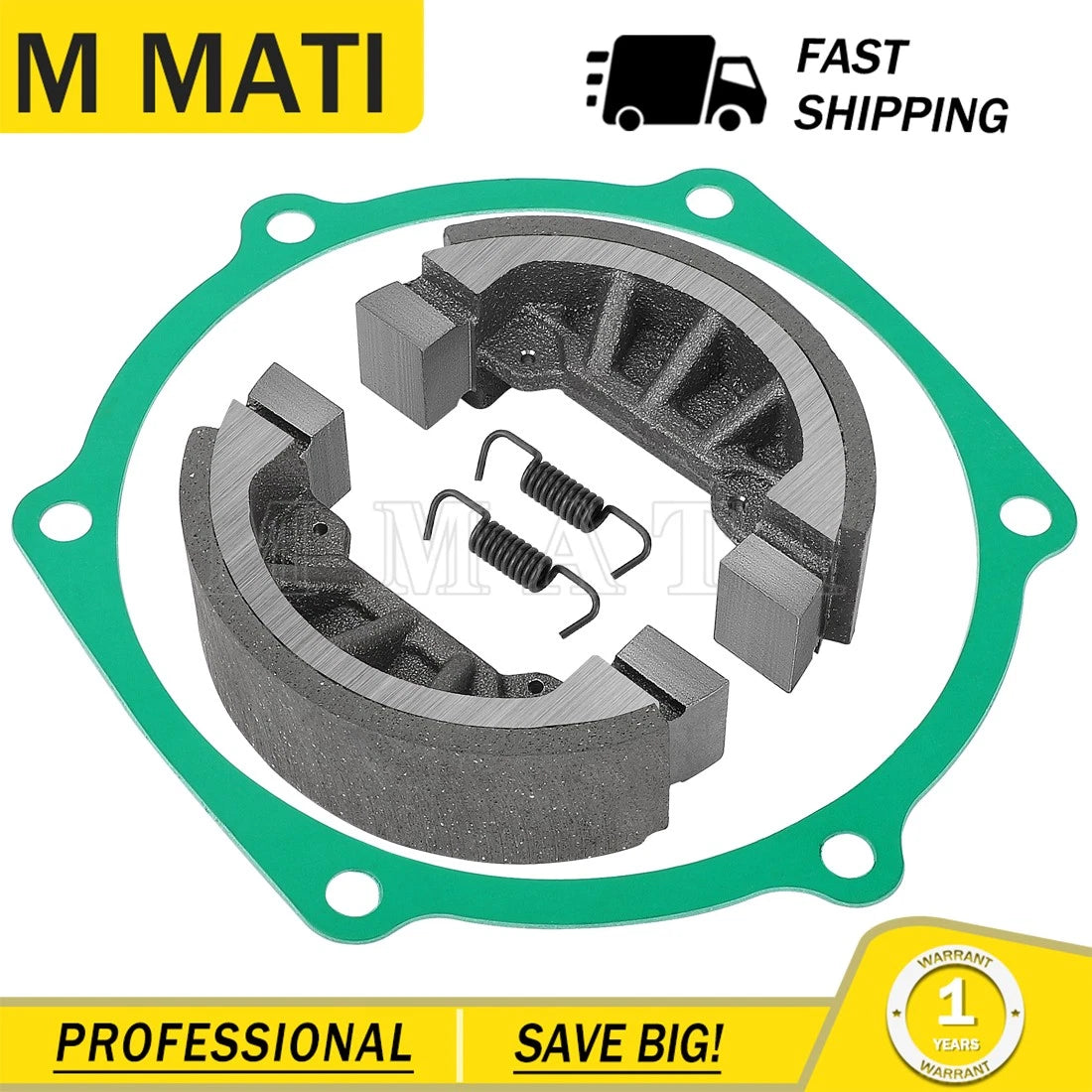 Brake Shoes with Gasket Kit for John Deere 750, 770, 790 (M805735, M803177)