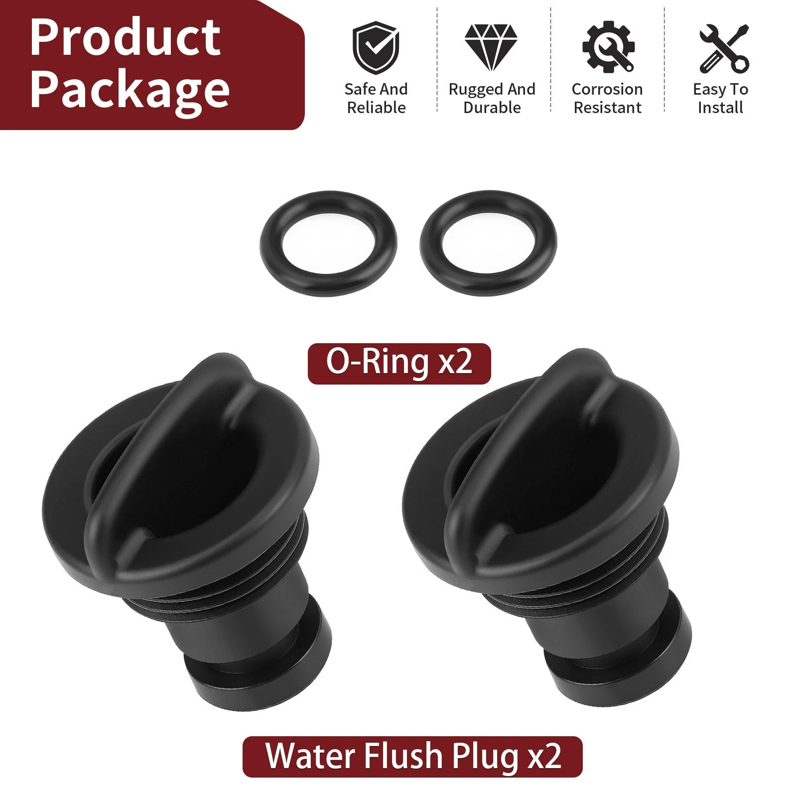 Water Flush Plug with O-Ring for Suzuki Outboard DF30 (2000-2007)
