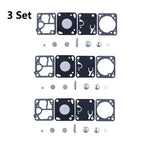 Set of 3 Carburetor Repair Kits for McCulloch Mac 140 130 110 (Walbro K1-MDC)