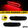 2X Smoke Red LED Rear Bumper Side Marker Lights for Honda Civic Si EP3 (2002–2005)