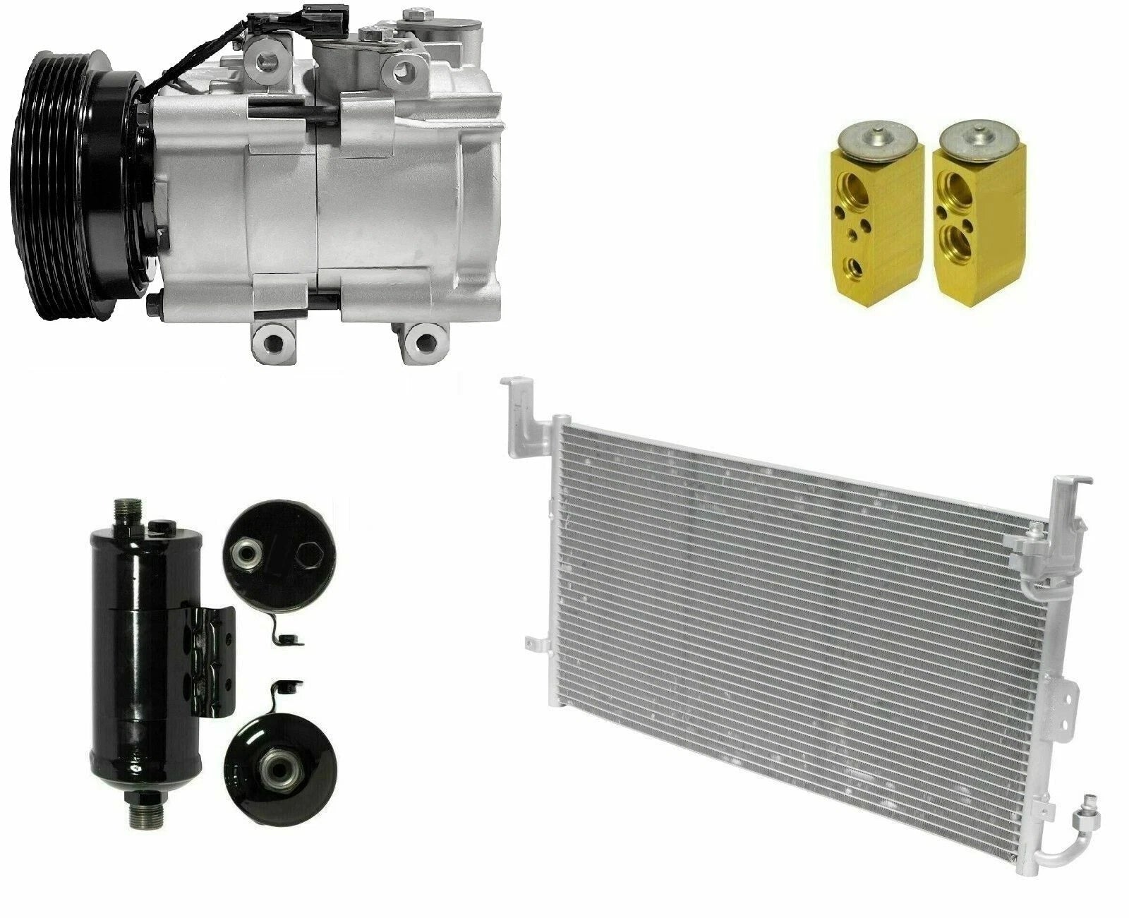 AC Compressor Kit With Condenser for Hyundai Sonata 2.5L 2.7L (1999–2001)