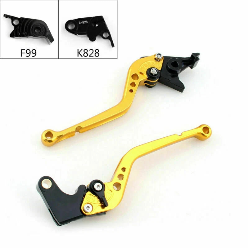 Long Brake Clutch Levers for Kawasaki ZX10R/RR/KRT (2016–2017) Gold T9