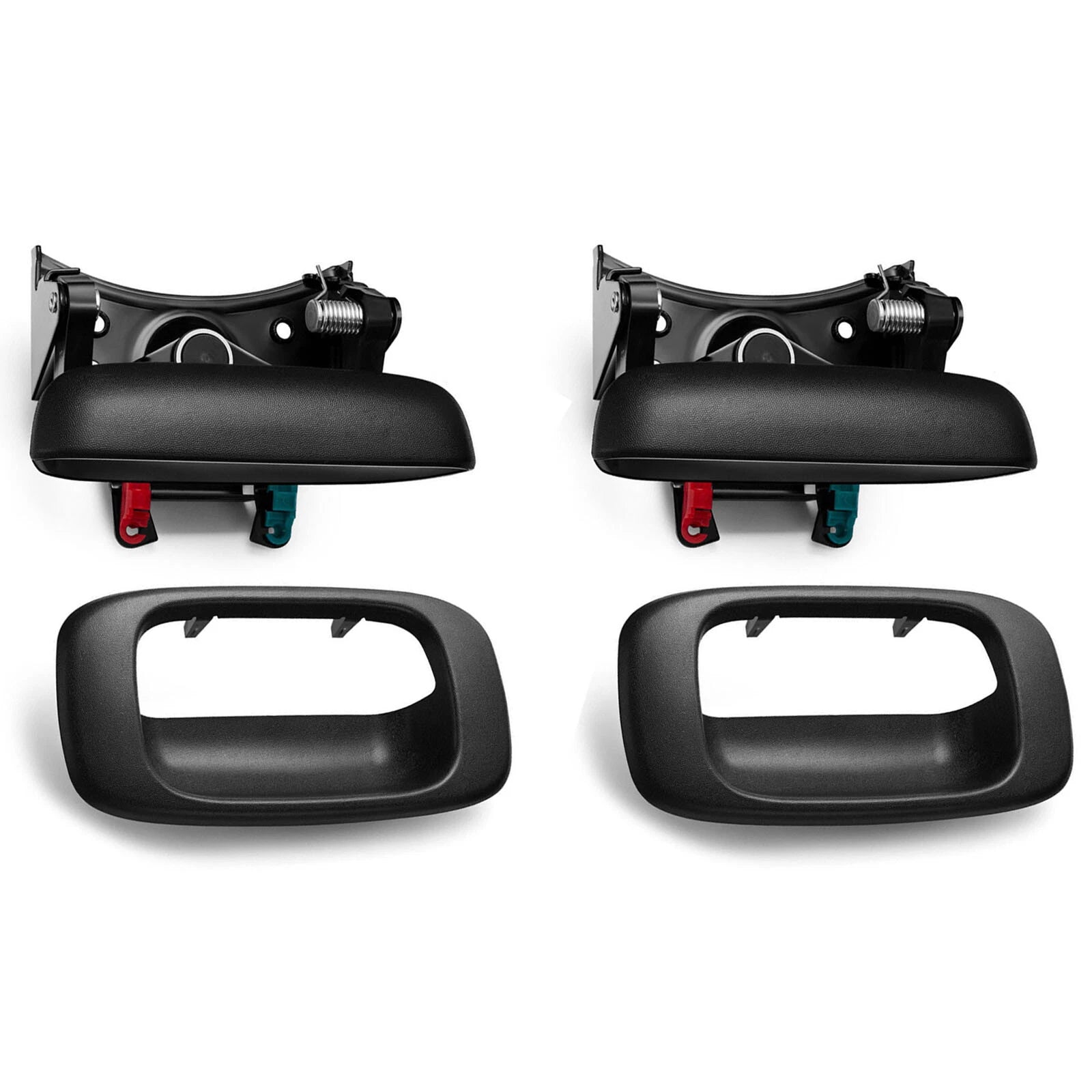 2X New Tailgate Handle w/ Bezel & Clips for 1999–2007 Chevy Silverado Sierra