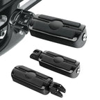 Black Front Driver Footpegs for Harley Fat Bob Sport Glide (2018–2025)