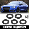50pcs M12 Rubber Oil Drain Plug Gasket Washer Seal for Buick 