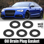 50pcs M12 Rubber Oil Drain Plug Gasket Washer Seal for Buick 