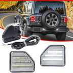 LED Rear Bumper Reflector Backup Lights for Jeep Wrangler JL (2018–Present)