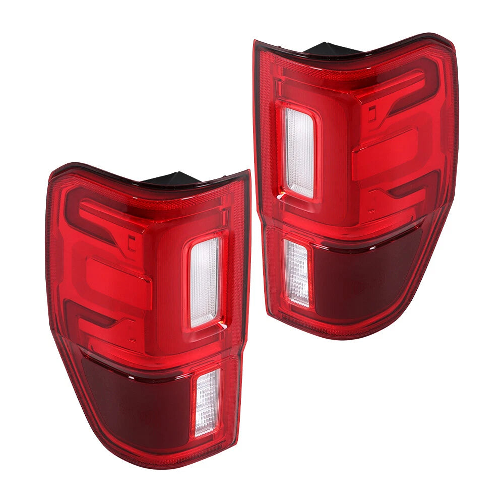 2X Rear LED Black Brake Tail Lights for Ford Ranger (2019-2022)