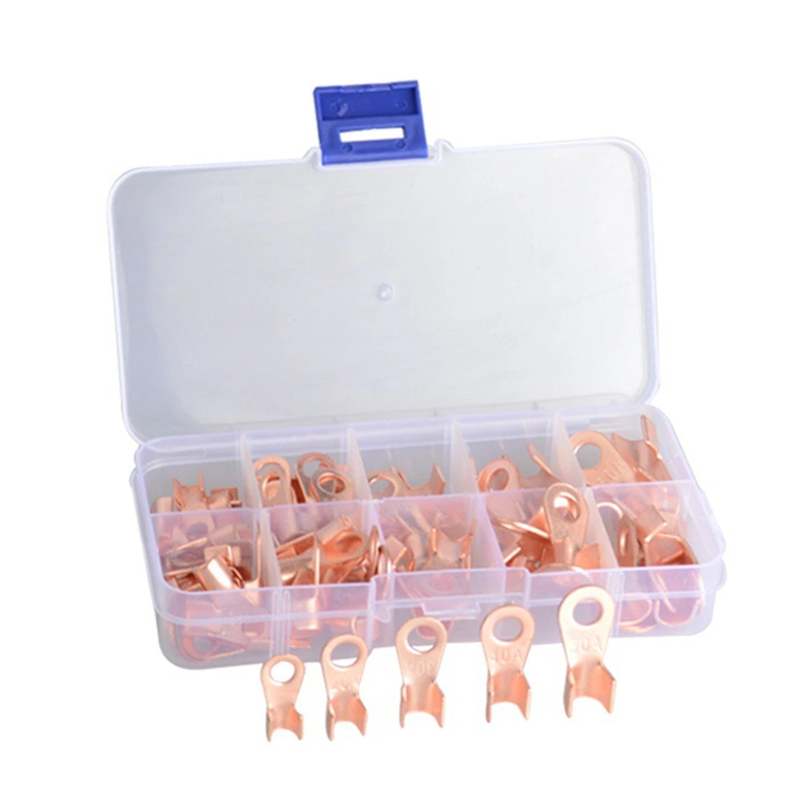 70PCS Copper Open Wire Crimp Terminals Kit for Automotive (OT 10A 20A 30A 40A 50A)