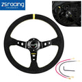 Universal Racing Steering Wheel for Custom Applications (Suede, Deep Dish)