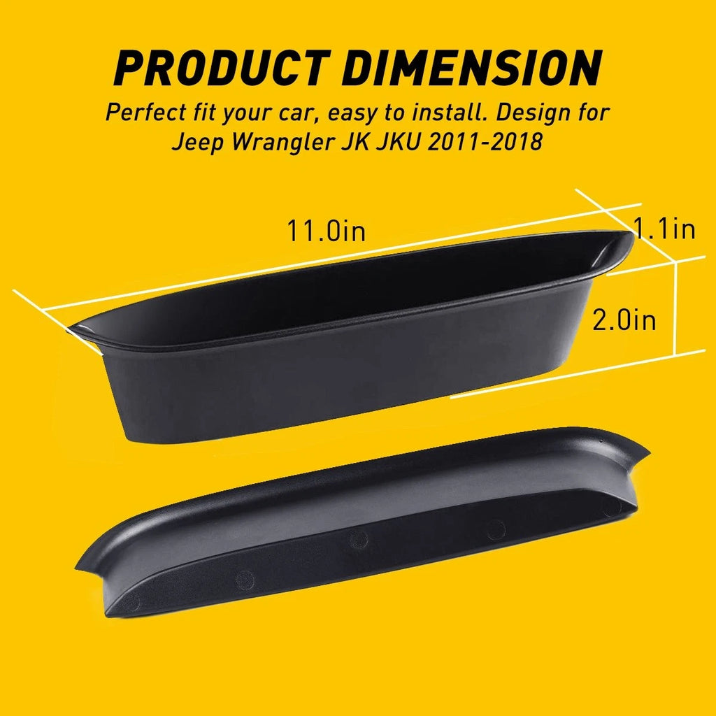 Passenger Handle Organizer Storage Tray for Jeep Wrangler JK (2007–2018)