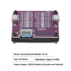 Type-C Cable Tester 24-Pin for Field Repairs with 12 LED Indicators