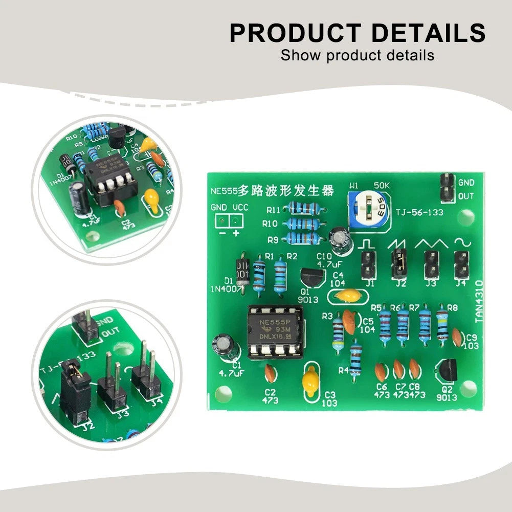 NE555 waveform generator kit for DIY electronics projects
